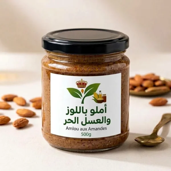 أملو باللوز والعسل الحر طبيعي 100% - 500غ | MAROCTER