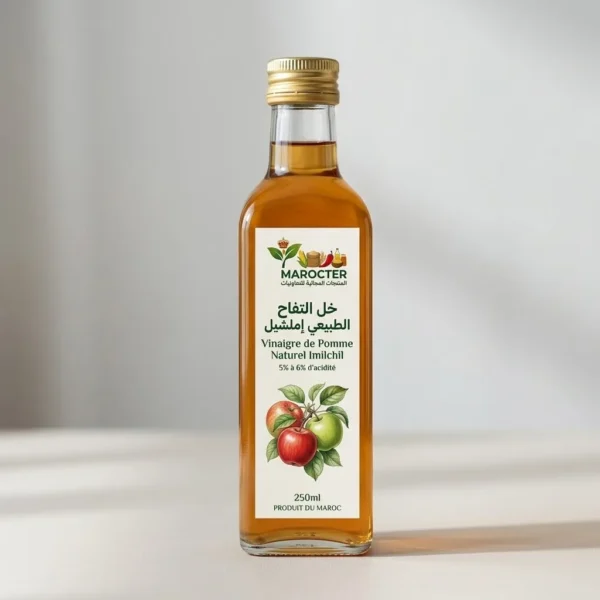 خل التفاح الطبيعي إملشيل 100% - 250 مل | MAROCTER